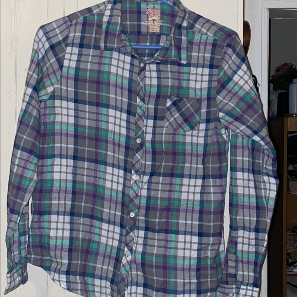 Plaid button up shirt